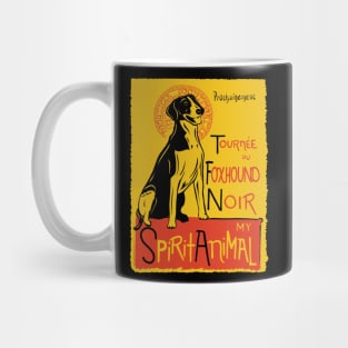 Funny American Foxhound Cute Dog Chat Noir Mashup Art Mug